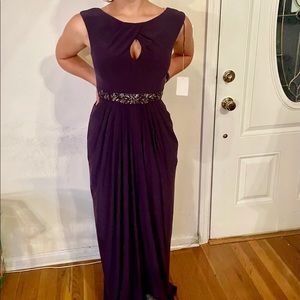 Adrianna Papell Purple Prom Dress